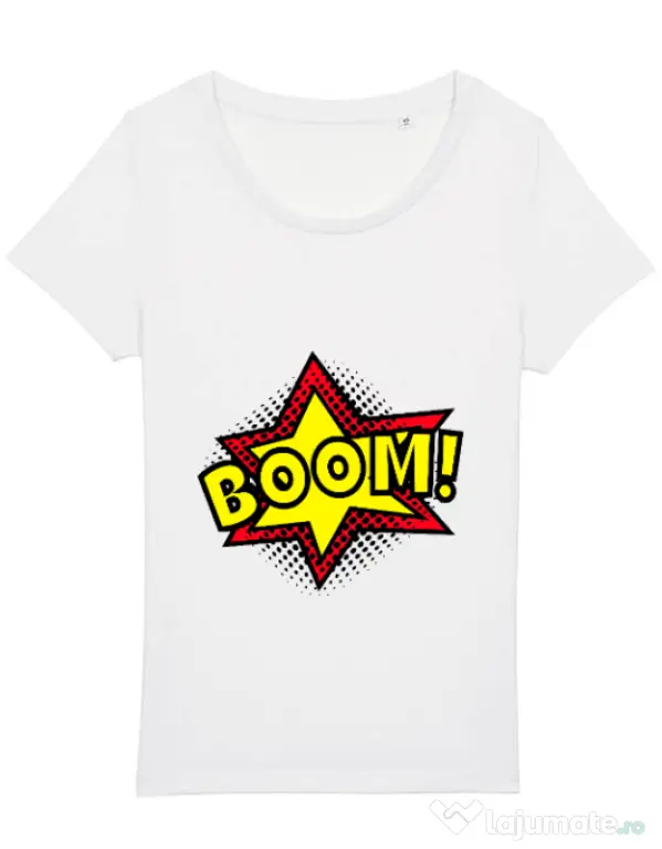 Tricou STANLEY STELLA dama Boom! Alb