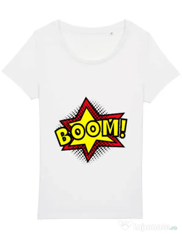 Tricou STANLEY STELLA dama Boom! Alb
