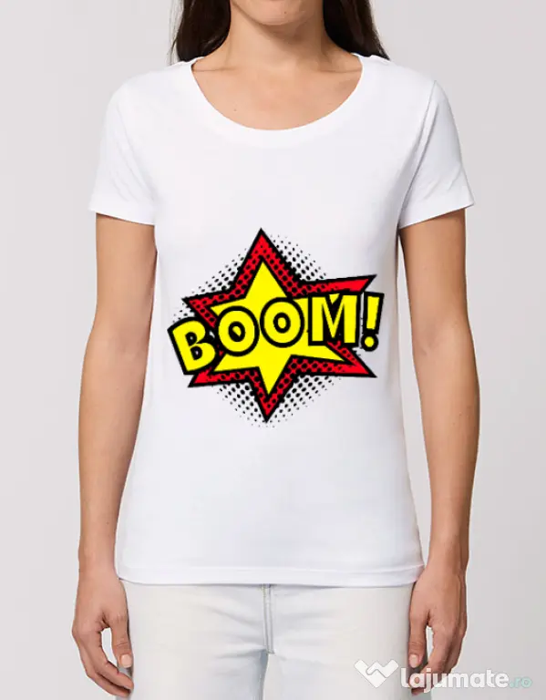 Tricou STANLEY STELLA dama Boom! Alb