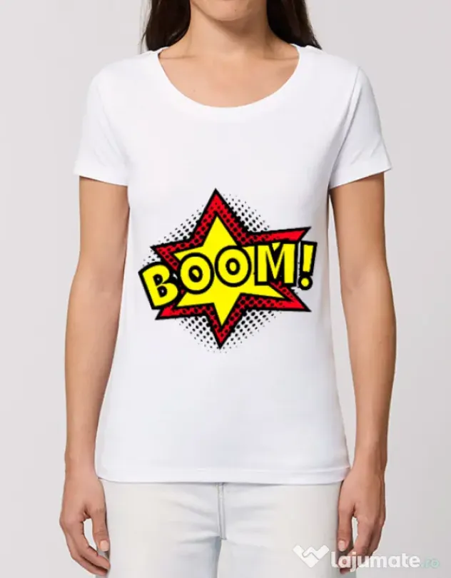 Tricou STANLEY STELLA dama Boom! Alb