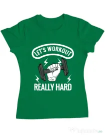 Tricou ADLER dama Let’s workout Verde mediu