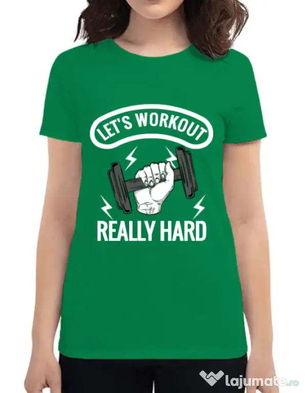 Tricou ADLER dama Let’s workout Verde mediu