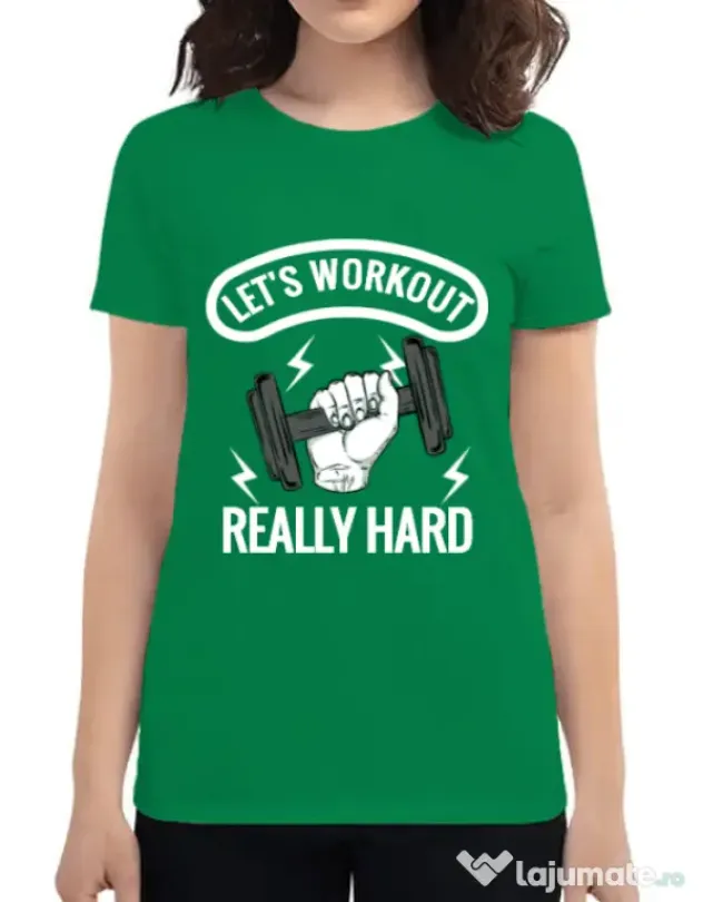 Tricou ADLER dama Let’s workout Verde mediu