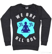 Bluza ADLER dama We are all one Negru melanj