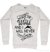 Bluza ADLER dama I love the world Migdala melanj