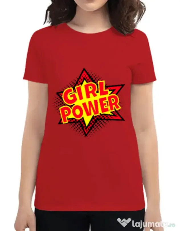 Tricou ADLER dama Girl power Rosu