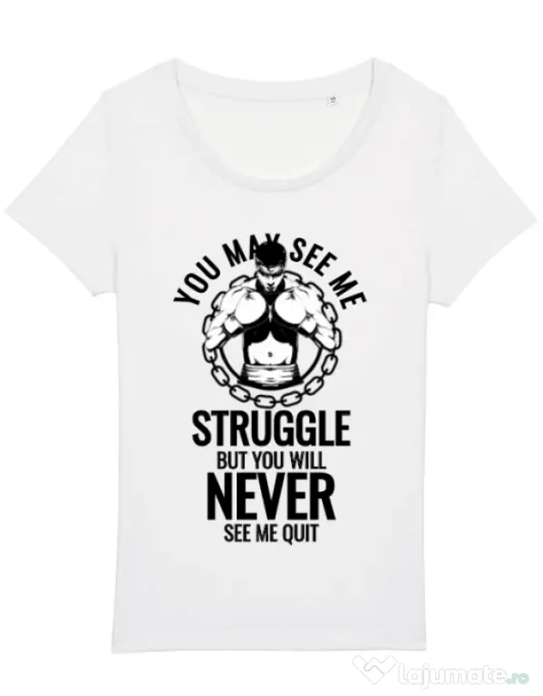 Tricou STANLEY STELLA dama Never quit Alb