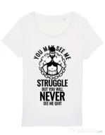 Tricou STANLEY STELLA dama Never quit Alb