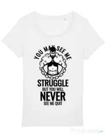 Tricou STANLEY STELLA dama Never quit Alb
