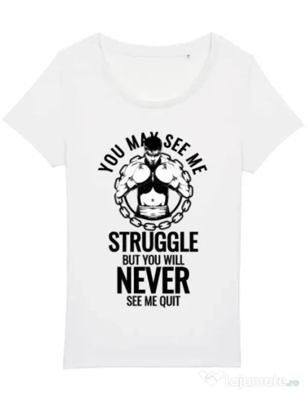 Tricou STANLEY STELLA dama Never quit Alb