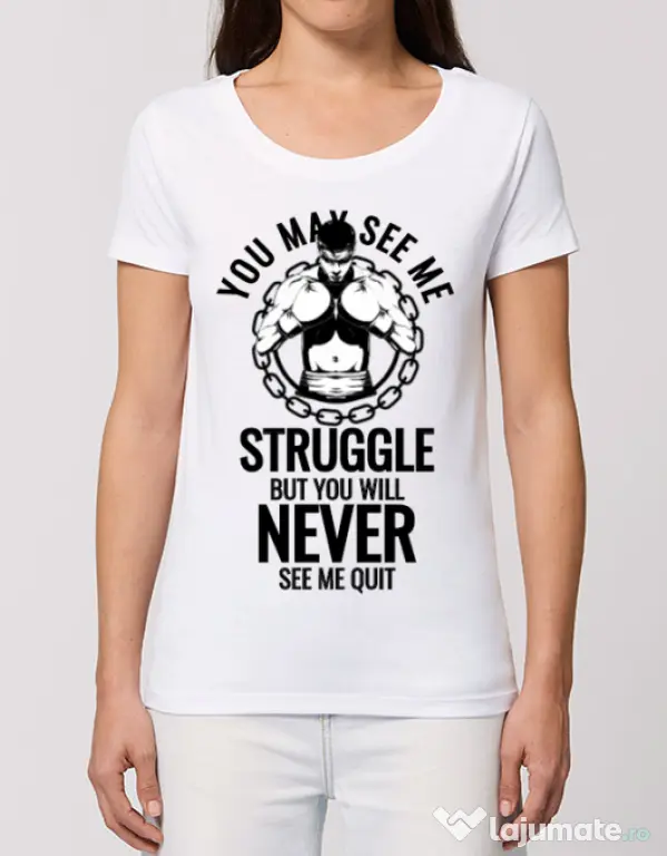 Tricou STANLEY STELLA dama Never quit Alb