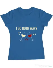 Tricou ADLER dama I go both ways Albastru azuriu