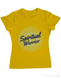 Tricou ADLER dama Spiritual warrior Galben
