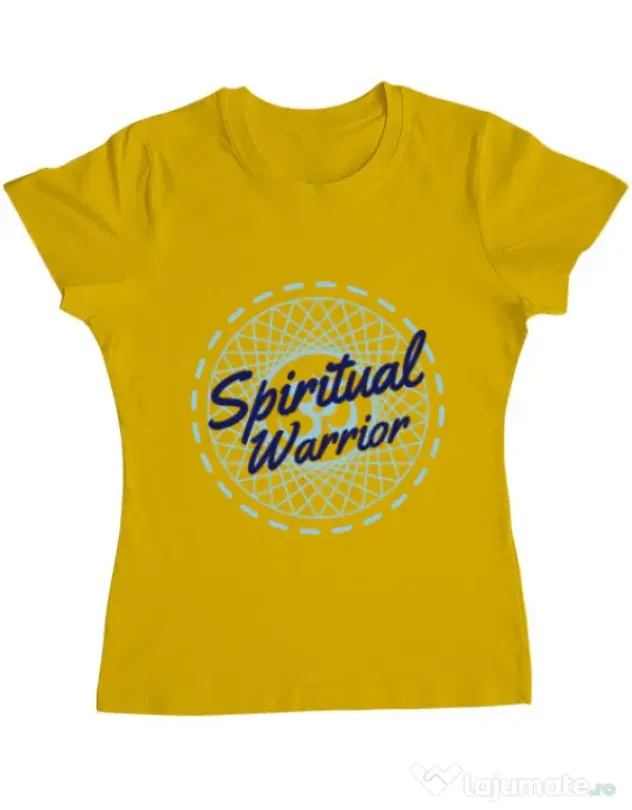 Tricou ADLER dama Spiritual warrior Galben