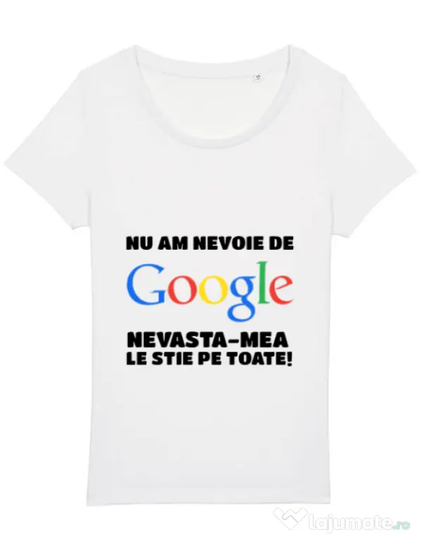 Tricou STANLEY STELLA dama Nu am nevoie de google Alb