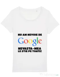Tricou STANLEY STELLA dama Nu am nevoie de google Alb