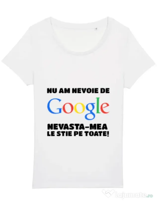 Tricou STANLEY STELLA dama Nu am nevoie de google Alb
