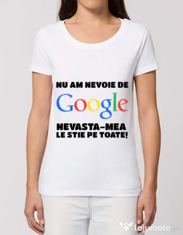 Tricou STANLEY STELLA dama Nu am nevoie de google Alb