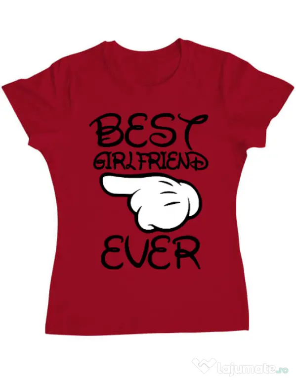Tricou ADLER dama Best girlfriend ever Rosu