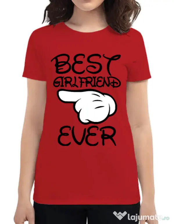 Tricou ADLER dama Best girlfriend ever Rosu