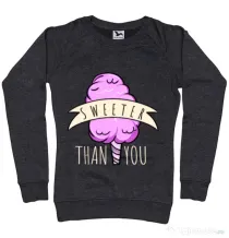 Bluza ADLER dama Sweeter than you Negru melanj