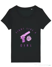Tricou STANLEY STELLA dama Fight like a girl Negru