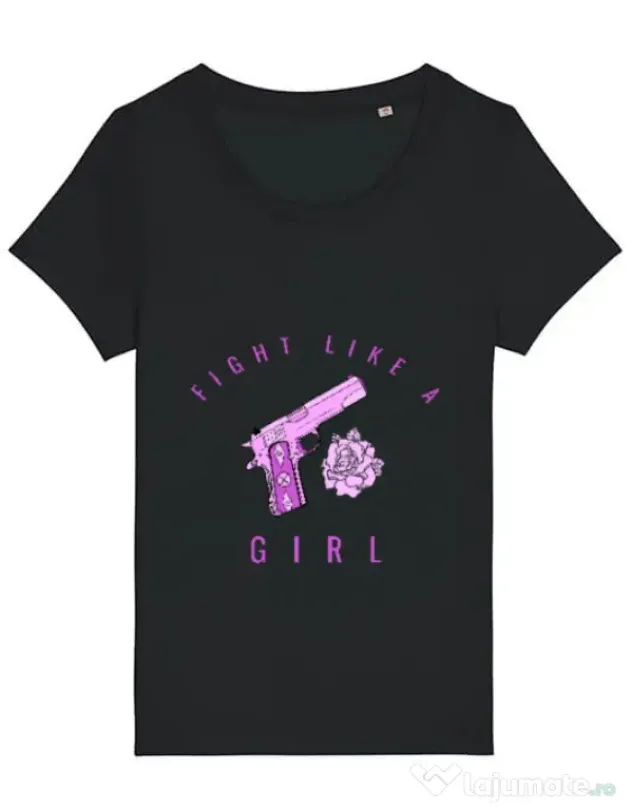 Tricou STANLEY STELLA dama Fight like a girl Negru