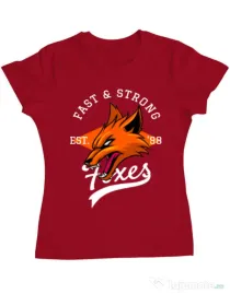 Tricou ADLER dama Fast and strong Rosu