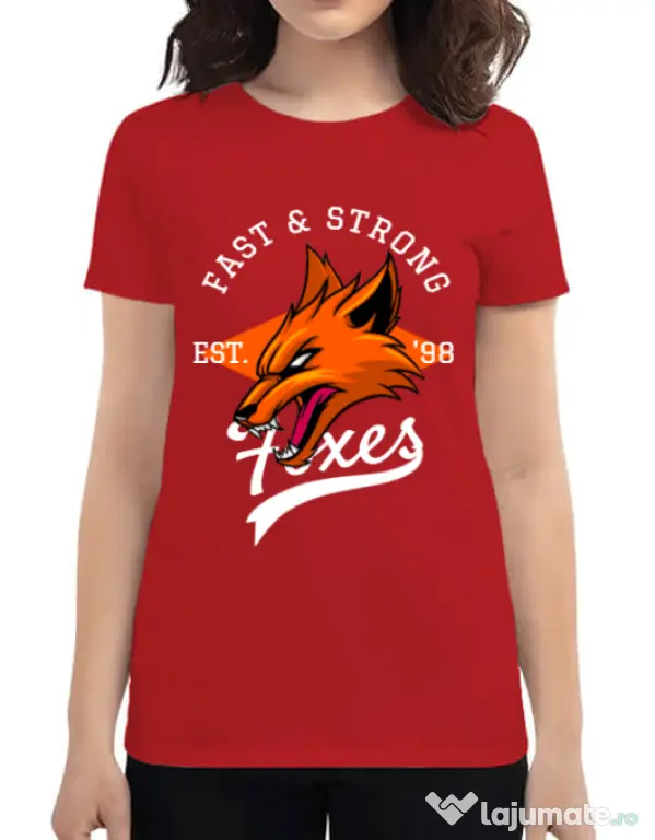 Tricou ADLER dama Fast and strong Rosu