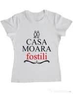 Tricou ADLER dama Casa moara fostili Alb