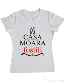 Tricou ADLER dama Casa moara fostili Alb