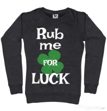 Bluza ADLER dama Rub me for luck Negru melanj