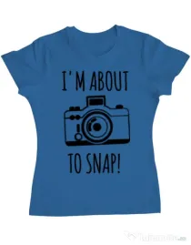 Tricou ADLER dama About to snap Albastru azuriu