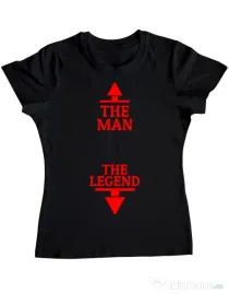 Tricou ADLER dama The man the legend Negru