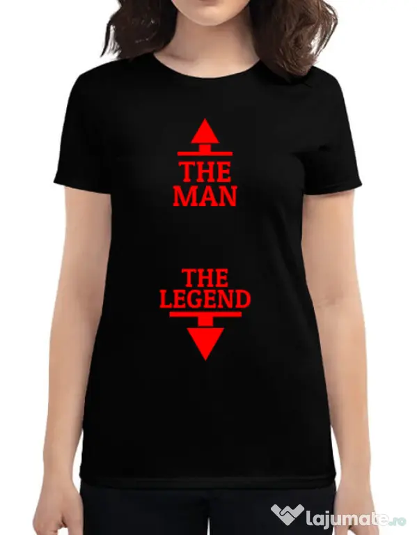 Tricou ADLER dama The man the legend Negru