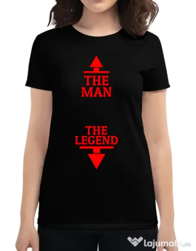 Tricou ADLER dama The man the legend Negru