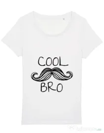 Tricou STANLEY STELLA dama Cool moustache bro Alb