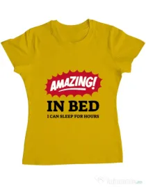 Tricou ADLER dama Amazing in bed Galben