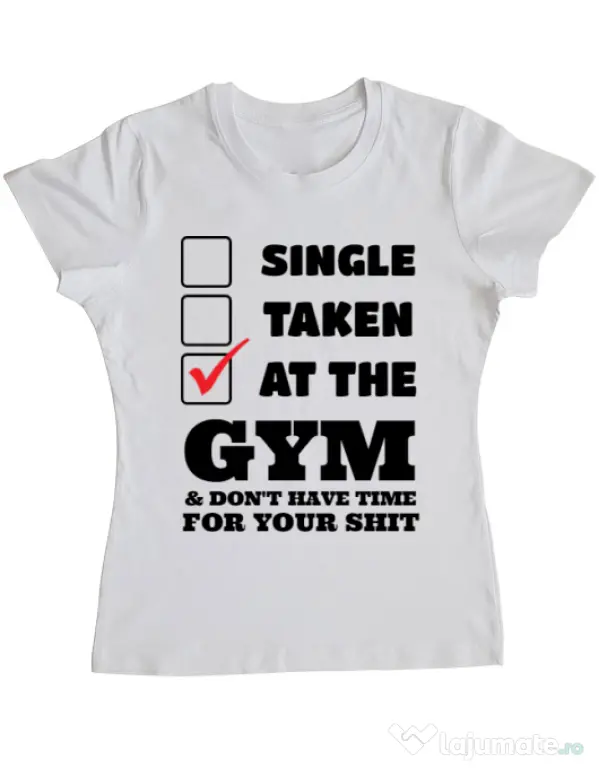 Tricou ADLER dama At the gym Alb