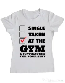 Tricou ADLER dama At the gym Alb