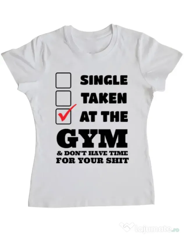 Tricou ADLER dama At the gym Alb