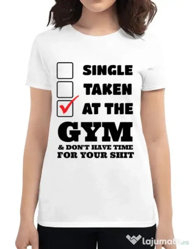 Tricou ADLER dama At the gym Alb