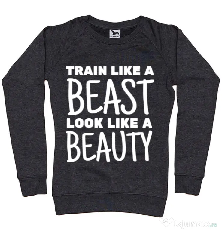 Bluza ADLER dama Train like a beast Negru melanj