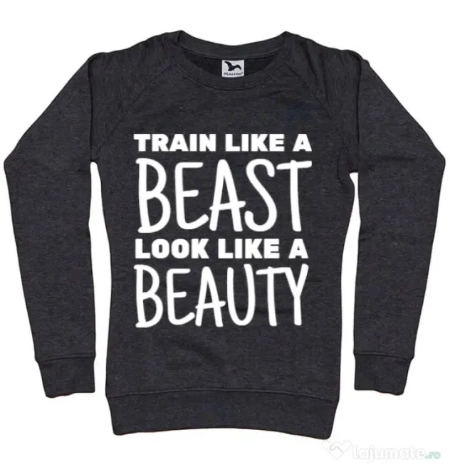 Bluza ADLER dama Train like a beast Negru melanj