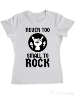 Tricou ADLER dama Never too small to rock Alb