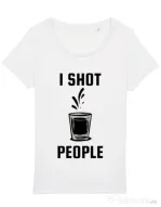Tricou STANLEY STELLA dama I shot people Alb