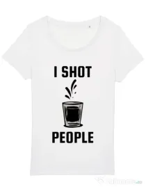 Tricou STANLEY STELLA dama I shot people Alb