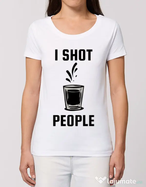 Tricou STANLEY STELLA dama I shot people Alb
