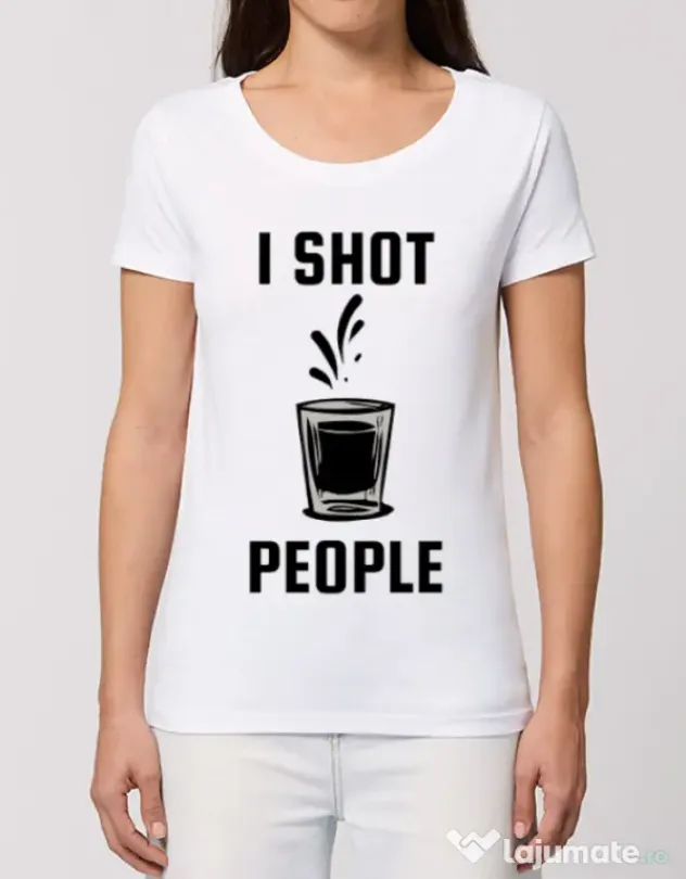 Tricou STANLEY STELLA dama I shot people Alb