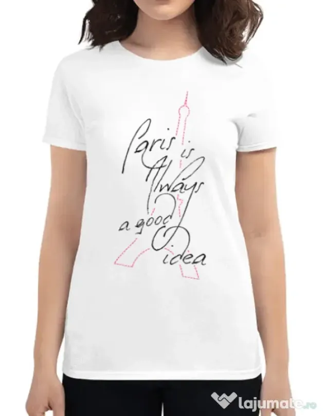 Tricou ADLER dama Always paris Alb